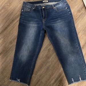 Deep Indigo Cropped Jeans